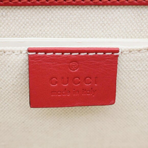 Gucci Pearly Peony Leather Chain Shoulder Bag Red 432281 - Picture 12 of 13